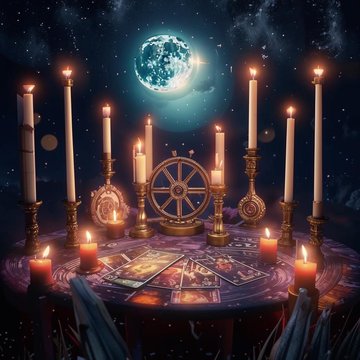 Ритуалы Таро на Новолуние: Магия Колеса Фортуны и Сочетания 3 Мечей и 5 Кубков